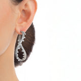 The Swaying White Gold Maxi Hoops
