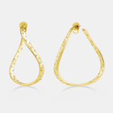 The Sway Polka Dot Yellow Gold Maxi Hoops