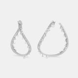 The Swaying White Gold Maxi Hoops