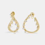 The Swaying Yellow Gold Midi Hoops