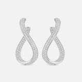 the sway diamond pavé midi hoops