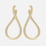 the sway diamond pavé maxi hoops
