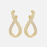 the sway diamond pavé midi hoops