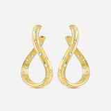 the sway diamond polka dot midi hoops