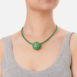 Green Disco Bug Necklace