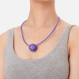 Purple Disco Bug Necklace