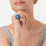 Blue Disco Bug Ring